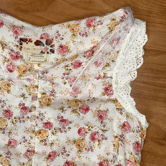 Free People Floral Button Down Top - Picture 4 of 11